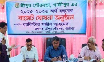 শ্রীপুর পৌরসভার বাজেট ঘোষণা