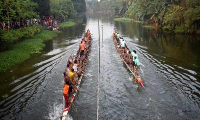 বড়াইগ্রামে ঐতিহ্যবাহী নৌকা বাইচ প্রতিযোগিতা অনুষ্ঠিত