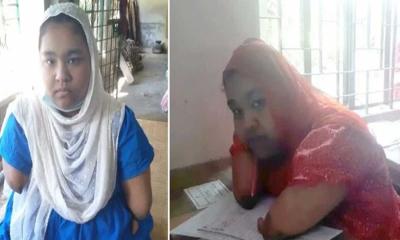 মুখ দিয়ে লিখে জিপিএ-৫ পেল লিতুন জিরা
