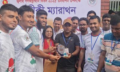 টাঙ্গাইলে জুলাই গণঅভ্যুত্থান দিবসে প্রতীকী ম্যারাথন