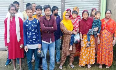 সিলেট সীমান্তে নারী-শিশুসহ ১৬ জন আটক