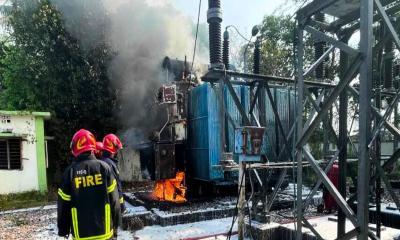 কাপ্তাইয়ে সাব-স্টেশনে অগ্নিকাণ্ডে ট্রান্সফর্মার ক্ষতিগ্রস্ত